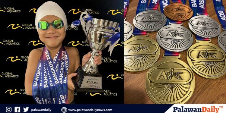 7-year-old Palawan swimmer wins 9 medals at Asian Open Schools meet in Bangkok