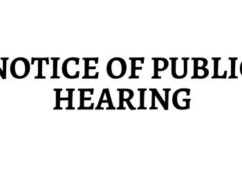 NOTICE OF PUBLIC HEARING