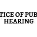 NOTICE OF PUBLIC HEARING