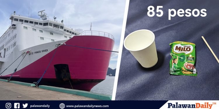 Ferry passenger flags P85 price for Milo sachet on 2GO vessel, raises concerns on onboard pricing