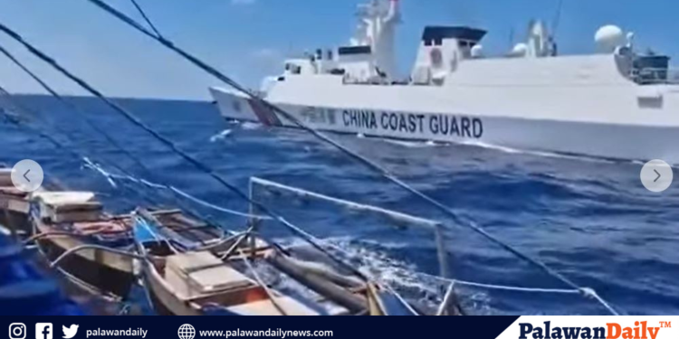 Philippine aircraft challenged as Chinese forces swarm disputed shoal