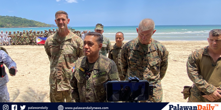 Exercise Balikatan forces demonstrate coordinated air, land, sea strikes in Aporawan