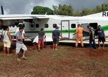 Isang chartered aircraft, nabalahaw sa runway ng Cuyo Airport