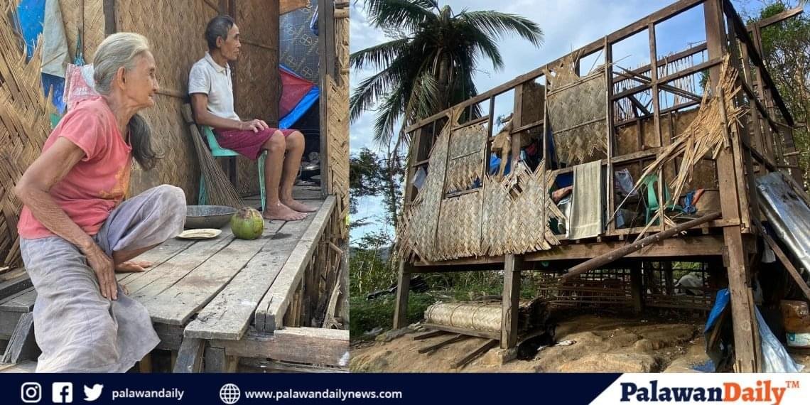 Elderly couple in El Nido pleads for building materials after losing home to Typhoon